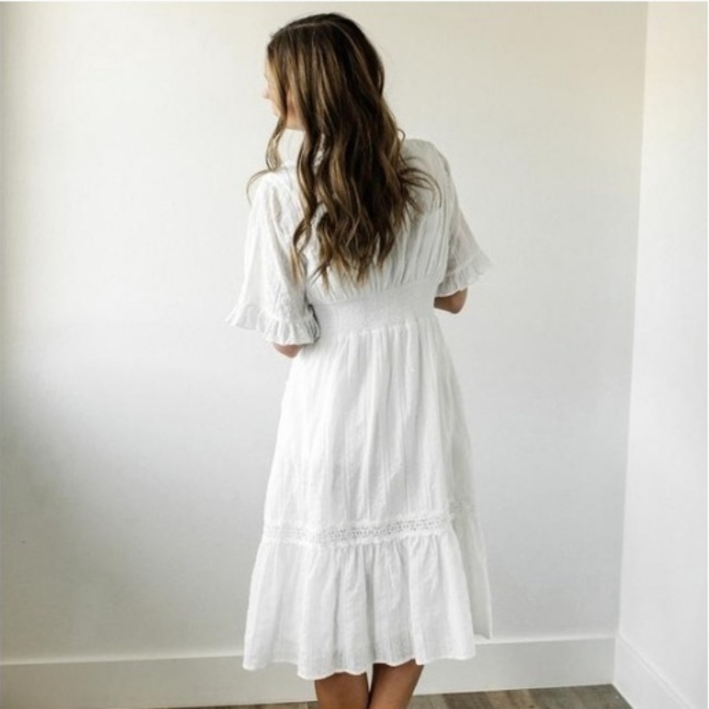 By Together White Lace Midi Dress - Picture 2 of 7